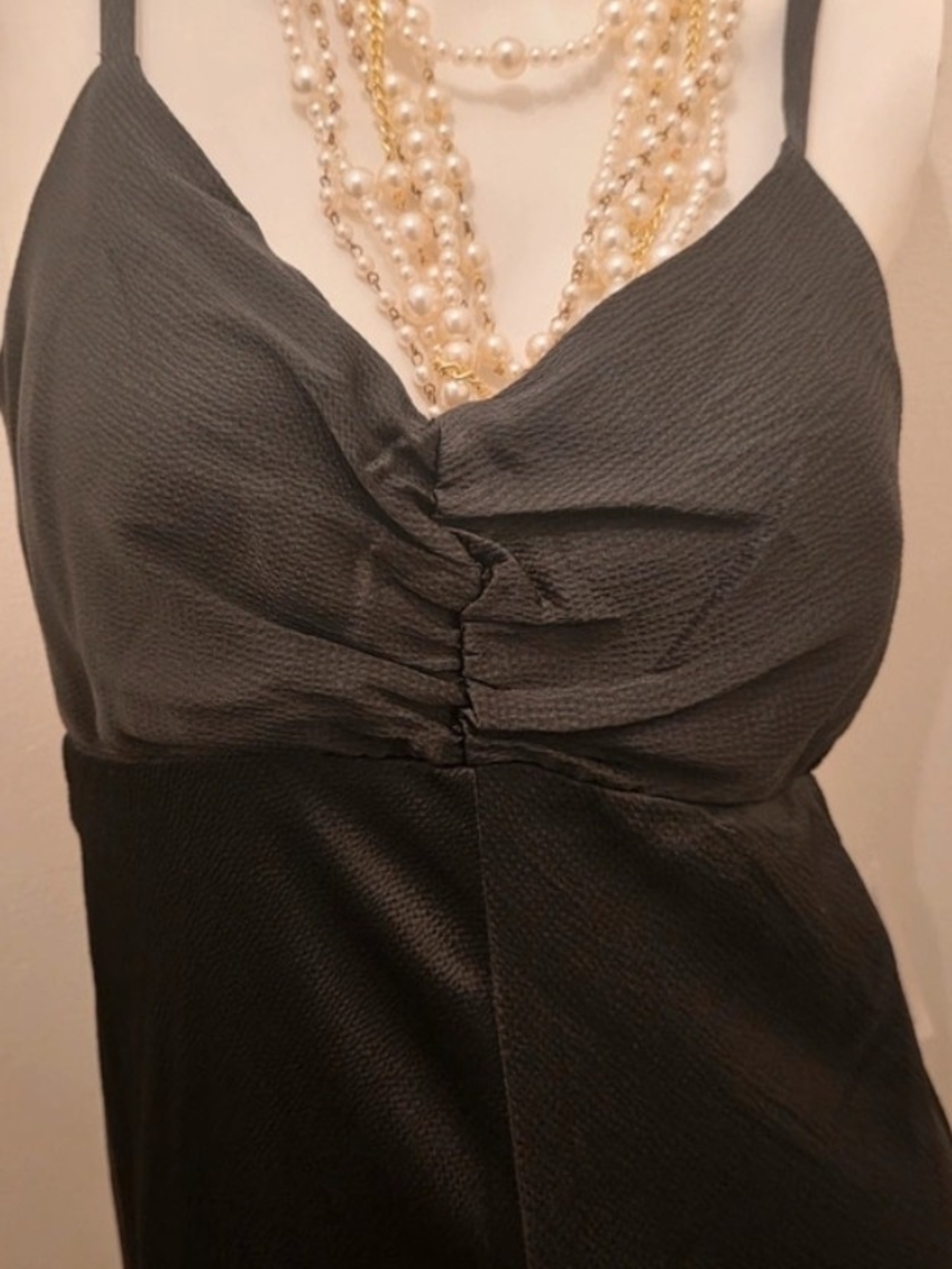 Elegant Black Strapless Textured Evening Dress